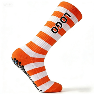 ถุงเท้ากีฬาลายทางกันลื่นสำหรับฝึกซ้อมฟุต<span class=keywords><strong>บอล</strong></span>พร้อมโลโก้แบบกำหนดเอง - Product Image 2