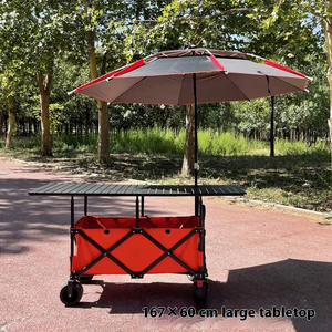 Customizable 167 Stall Cart with Extended <b>Table</b> <b>Adjustable</b> Height Foldable Sunshade for Ice Powder Food OEM Supported - Product Image 4