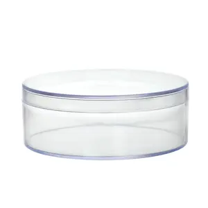 透明圆形丙烯酸曲奇盒展示，用于糖果销售