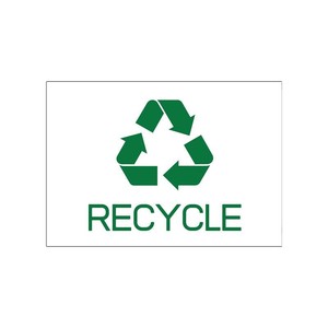 Recycle Symbol Sticker PVC Rectangle <b>Waterproof</b> <b>Label</b> For Trash Bin Minimalist Design Matte Finish - Product Image 5