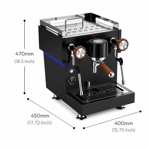 Cafetera Espresso Profesional Semiautomática Italiana de 1600W con Pantalla Inteligente y Bomba de Vibración para el Hogar - Product Image 5