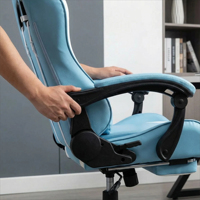Grande chaise de gaming ergonomique en cuir, réglable, pivotante à 360 degrés, pour bureau, visiteur, PC, maison, jeu