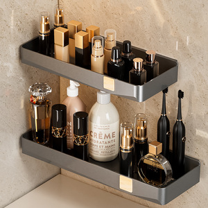 Bathroom Storage <b>Rack</b> Rectangular 50X30CM Wall Mounted Single Layer Durable <b>Shower</b> Organizer - Product Image 2