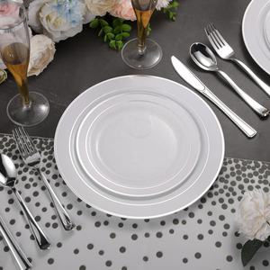 Juego de vajilla desechable al por mayor, plato de servir con sello caliente, taza y servilleta para eventos, vajilla de plástico - Product Image 2