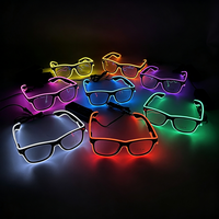 Lunettes lumineuses à fil EL multicolores de haute qualité, lunettes de soleil lumineuses, lunettes néon pour rave, concert, soirée en boîte de nuit