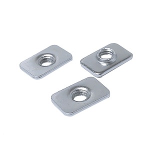 Écrou à sertir Xiecheng M5 M4 M3 en acier au carbone, plaqué zinc bleu, à plaque carrée anti-desserrage pour profilés en aluminium - Product Image 5
