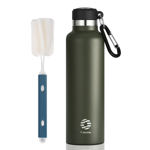 FEIJIAN 600ml bottiglia di acqua sottovuoto in acciaio inox piccola bocca fiaschi sportivi su misura doppia parete bottiglie palestra - Product Image 4