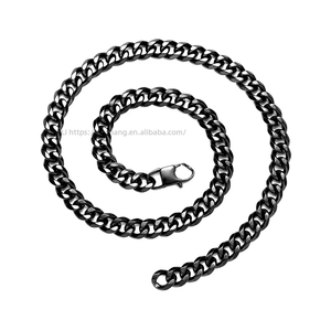 Simple Titanium Steel Necklace, Street Hip Hop Hipster Side <b>Cuban</b> <b>Chain</b> Jewelry Tanjing Fashion Lijing Necklace - Product Image 5