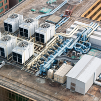 Système de refroidissement industriel extérieur, résistant à la corrosion, en conteneur, pour stations énergétiques