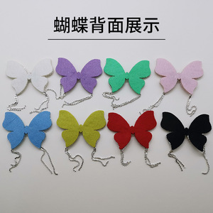 Decoraciones de Borlas con Pedrería de Mariposa Hz, Cadena de Diamantes, Accesorios para Teléfonos Móviles, Adornos para Ropa y Tocados - Product Image 4