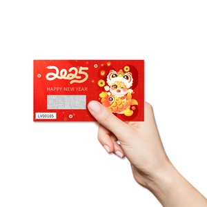 Manufacturer Sale Scratch off <b>Cards</b> Coating Digital Printing Custom Size logo Scratch off Tickets for New Years - Product Image 5