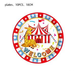 مجموعة زينات لعبة حيوانات لحفلات التخرج من Cirkus مجموعة لوازم حفلات أعياد الميلاد التي يمكن التخلص منها - Product Image 2