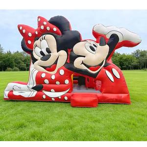 Castillo Inflable <span class=keywords><strong>de</strong></span> Mickey y <span class=keywords><strong>Minnie</strong></span> Mouse, Casa <span class=keywords><strong>de</strong></span> Brinco con Temática <span class=keywords><strong>de</strong></span> Dibujos Animados para Niños al Aire Libre - Product Image 1