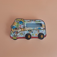Caja de Metal con Diseño de Caricaturas, Personalizable con Impresión, Estuche para Bolígrafos, Organizador de Papelería, con Logotipo y Color Personalizados, Regalo para Niños