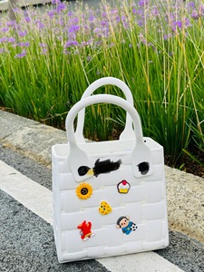 Borsa da Spiaggia in EVA Espanso con Doppia Tracolla, Colore Caramella, Impermeabile, Facile da Pulire, Borsa Intrecciata Fai-da-te, Ideale per l'Export - Product Image 6