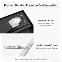 Ensemble de couverts en titane pur, coffret cadeau de vaisselle occidentale pour la maison, le restaurant, le camping