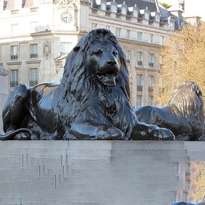 Statue décorative de lions en bronze ancien pour jardin - Product Image 6