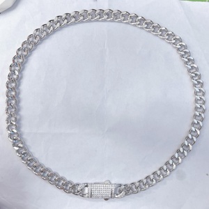 Pulsera de Cadena Cubana JML de Latón Chapado en <span class=keywords><strong>Oro</strong></span> de 14k con Circonita para Hombre y Mujer, Collar de Cadena Plateada de Alta Calidad, <span class=keywords><strong>Oro</strong></span> - Product Image 6