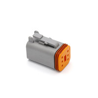 Conector Impermeable Gris de 6 Pines DT06-6S, Carcasa de Nailon, Contactos de Cobre Estañado, Adaptador IP67 para Automóvil, Camión, Motocicleta