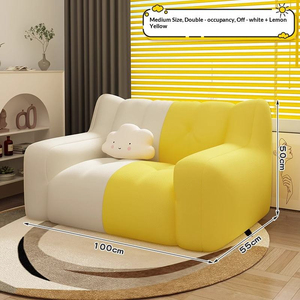 Canapé paresseux écologique, confortable et lavable, taille moyenne, deux places, pour chambre à coucher, petit appartement, maison de location - Product Image 5