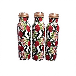 Botella de Agua de Acero al Carbono con Diseño Floral y Tapa de Rosca, Reutilizable, Ecológica, Anticorrosiva, para Adultos, Ideal para Viajes - Product Image 5