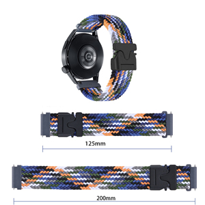 Bracelet de montre en nylon élastique de 20 mm 22 mm pour <span class=keywords><strong>Huawei</strong></span> Watch GT4 GT5, bracelets en nylon tressé pour Samsung Galaxy Watch 7 <span class=keywords><strong>6</strong></span> 5 - Product Image 3
