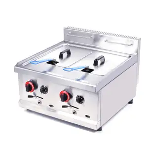 Double Gas Fryer High Efficient Commercial Gas Pressure Fryer Stainless Steel Gas Dip Fryer Hot Selling