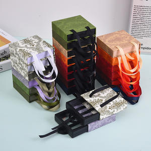 拉出式pe膜悬挂首饰盒抽屉滑动珠宝礼品盒带丝带手柄 - Product Image 4