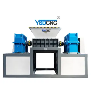 Large Capacity Steel Aluminum Scrap Shredding Machines Car Body Crusher Two Shaft Metal Shredder For Recycling