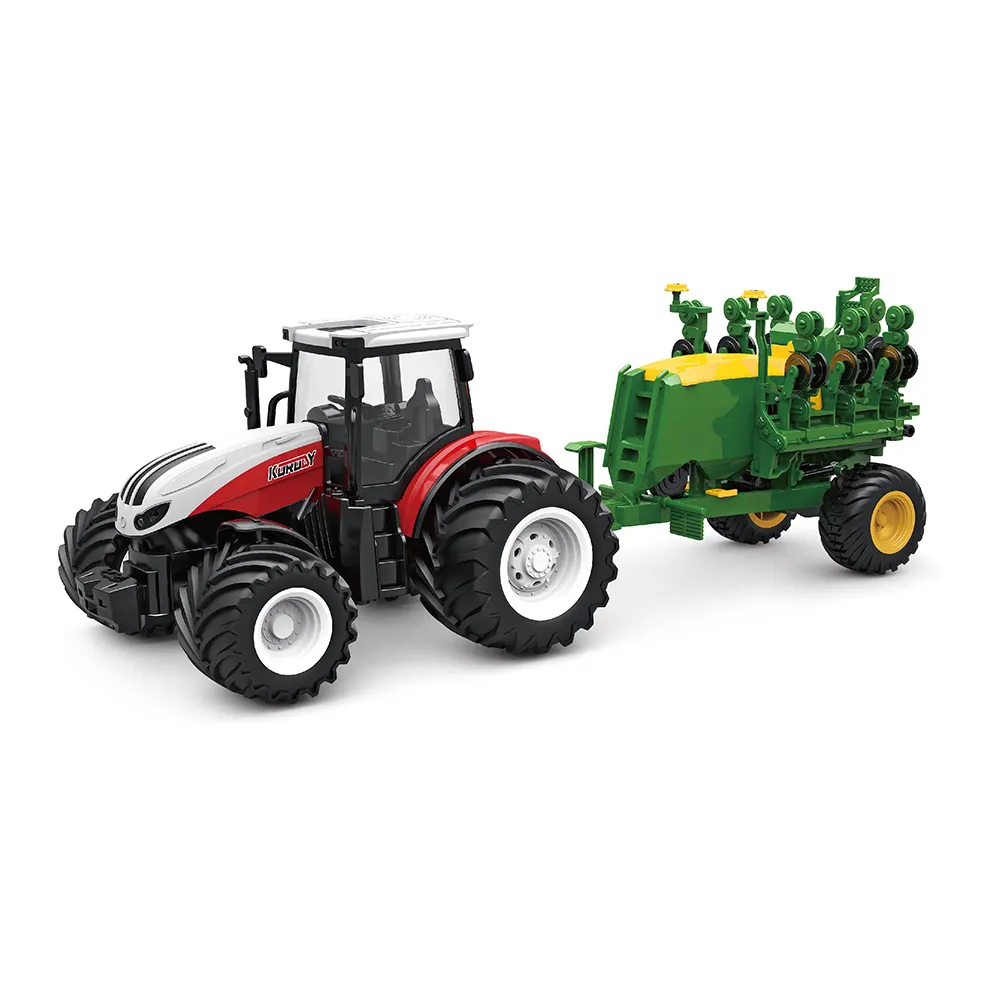 1/24 Schaal 6 Ch 2.4 Ghz John & Deered Boer Auto Speelgoed Seeder Model Rc Tractor Speelgoed Voor Kinderen