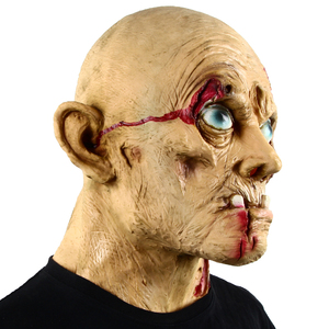 Korku zombi maske cadılar bayramı terör yaşlı adam kostüm Prop perili ev gizli odası kaçış Cosplay zombi başlık - Product Image 3