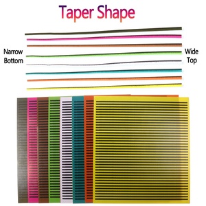 Mouche attachant des piquants de corps de paon synthétiques 1.5mm de large enveloppement de corps Poly Quill feuille piquée <span class=keywords><strong>nymphe</strong></span> Bug mouche attachant le matériel - Product Image 4