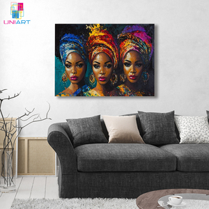 UNIART High End Quality Nubian <strong>Queen</strong> Canvas <strong>Art</strong> African Style Artwork with Frame Canvas Printing Wall <strong>Art</strong> for Home Decoration - Product Image 2