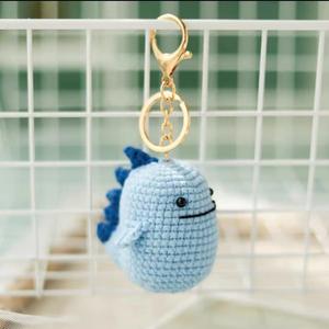 Kit de fabrication de porte-clés en forme de petit dinosaure en <span class=keywords><strong>crochet</strong></span> fait main, matériel en laine, manuel en anglais, tutoriel vidéo, à partir de 6 ans - Product Image 4