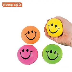 Carino alleviare lo stress giocattolo personalizzato gigante del fronte di Sorriso stress palla per i bambini