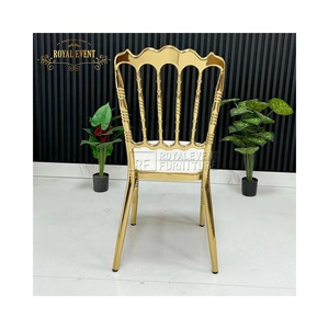 Chaise de réception dorée en métal de luxe à <span class=keywords><strong>prix</strong></span> de gros pour événements de mariage, chaise de salle à manger dorée pour événements, chaise Chiavari Napoléon pour mariage à vendre - Product Image 5