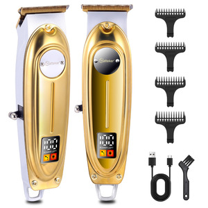 Hatteker-Cortadora <span class=keywords><strong>de</strong></span> pelo eléctrica para hombre, máquina <span class=keywords><strong>de</strong></span> <span class=keywords><strong>afeitar</strong></span> portátil para el hogar, con pantalla digital LCD, a prueba <span class=keywords><strong>de</strong></span> agua, para uso doméstico - Product Image 3