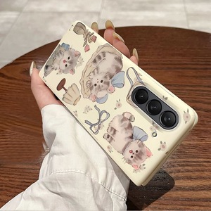 Custodia per <span class=keywords><strong>Samsung</strong></span> Z Fold 5 SP030, Cover Antiurto Cartoon Carina per Fold 3, Nuovo Z Fold 4, Protezione Schermo Completo W23 con Gatto - Product Image 4
