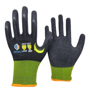 NMSHIELD 18 ölçer kristal tel örme Logo ile kesilmez eldiven ANSI kırışık lateks eldiven özel el koruma eldiven - Product Image 1