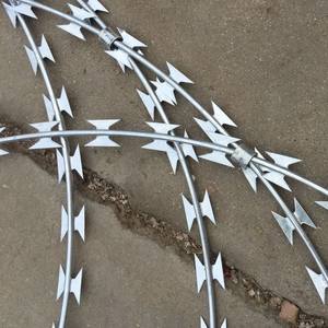 Alambre de púas galvanizado antirrobo con diámetro de 1.25-3.5mm, rollo de alambre de hierro para uso ferroviario, para cercas de seguridad - Product Image 1