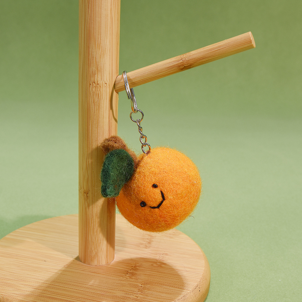 Serie frutta e verdura - arancia - 5 cm - feltro di lana [pendente]