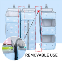 Organisateur de couches amovible pour table à langer, panier suspendu pour couches, empilable pour berceaux, parcs pour bébés, rangement mural pour essentiels de bébé