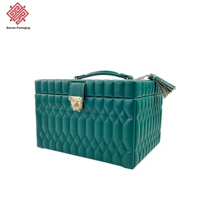 Cajas de joyería de princesa europea de gran capacidad Baoren, nuevo anillo, pendiente, collar, caja de almacenamiento, cajas de joyería de gamuza de la mejor calidad - Product Image 4