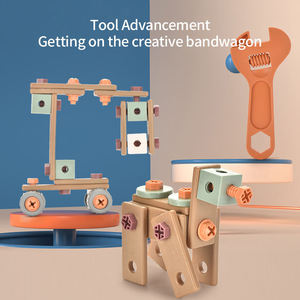 Ensemble d'outils pour enfants de 144 pièces, jeu de simulation de démontage avec tournevis électrique, boîte de rangement, construction de formes 3D, cadeau d'ingénierie - Product Image 3