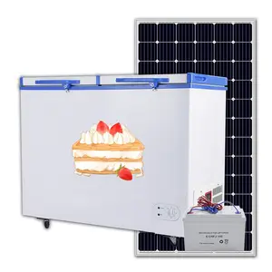 268L Solaire alimenté à la poitrine profonde camping <span class=keywords><strong>congélateur</strong></span> extérieur dc 12v solaire <span class=keywords><strong>réfrigérateur</strong></span> <span class=keywords><strong>congélateur</strong></span> - Product Image 1