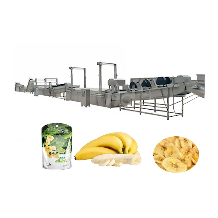Máquinas de processamento de banana banana chips fazendo linha de produção