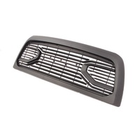LUMA Accessoires Pièces détachées pour camions Pare-chocs de voiture en plastique ABS noir Rebel Chrome Grill Replacement Fit for 2010-2018 Dodge Ram 2500 3500