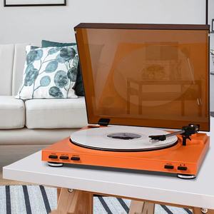 Pemutar Rekaman Kayu Nirkabel Bt Pemutar Piringan Hitam Vinyl Fonograf Aux-in Lint-out dengan Speaker 20w <span class=keywords><strong>3</strong></span> Kecepatan - Product Image 6