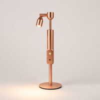 Lámpara de Mesa LED Moderna con Cabezal Giratorio de 360 Grados e Inclinación de 90 Grados, Táctil, Regulable, Inalámbrica, Recargable, para Bar o Restaurante