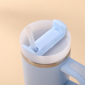 Gobelet isotherme de voyage en acier inoxydable 14 oz avec poignée, double paroi sous vide, isolation thermique 6-12 heures, base antidérapante et couvercle - Product Image 4